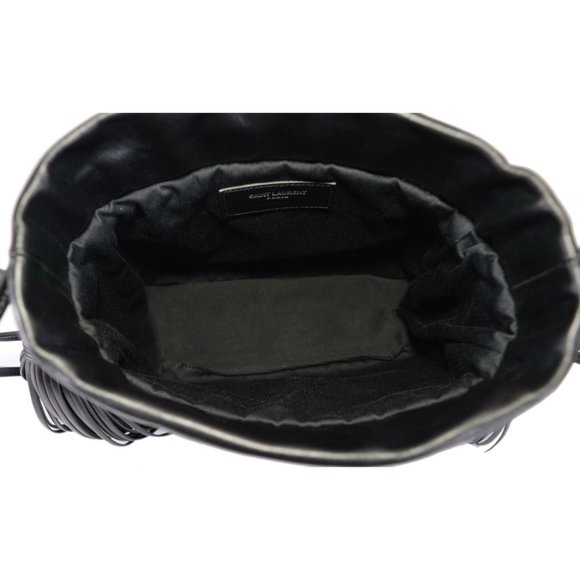 New Saint Laurent YSL 412691 Small Helena Studded Fringed Bucket Crossbody Bag - Picture 4 of 9